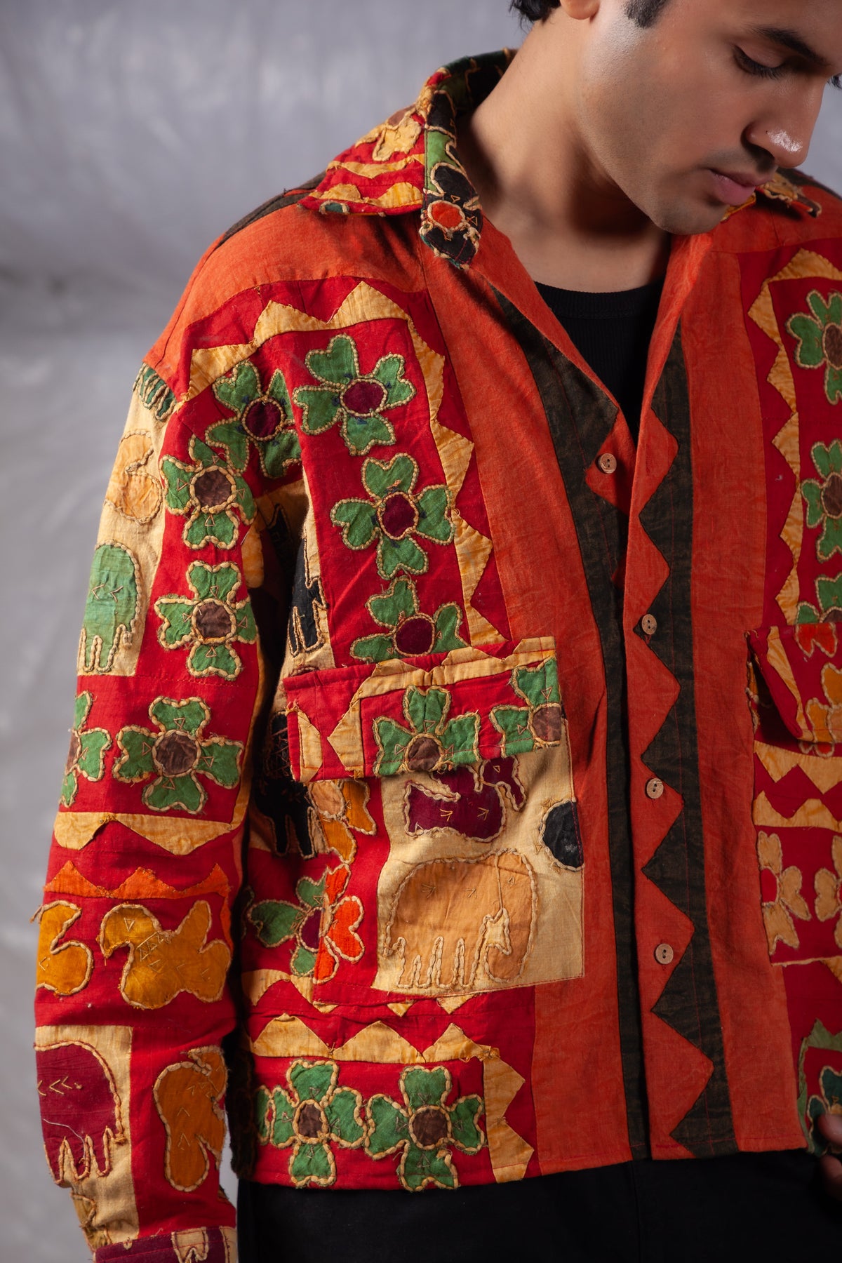 Marigold Appliqué Shacket