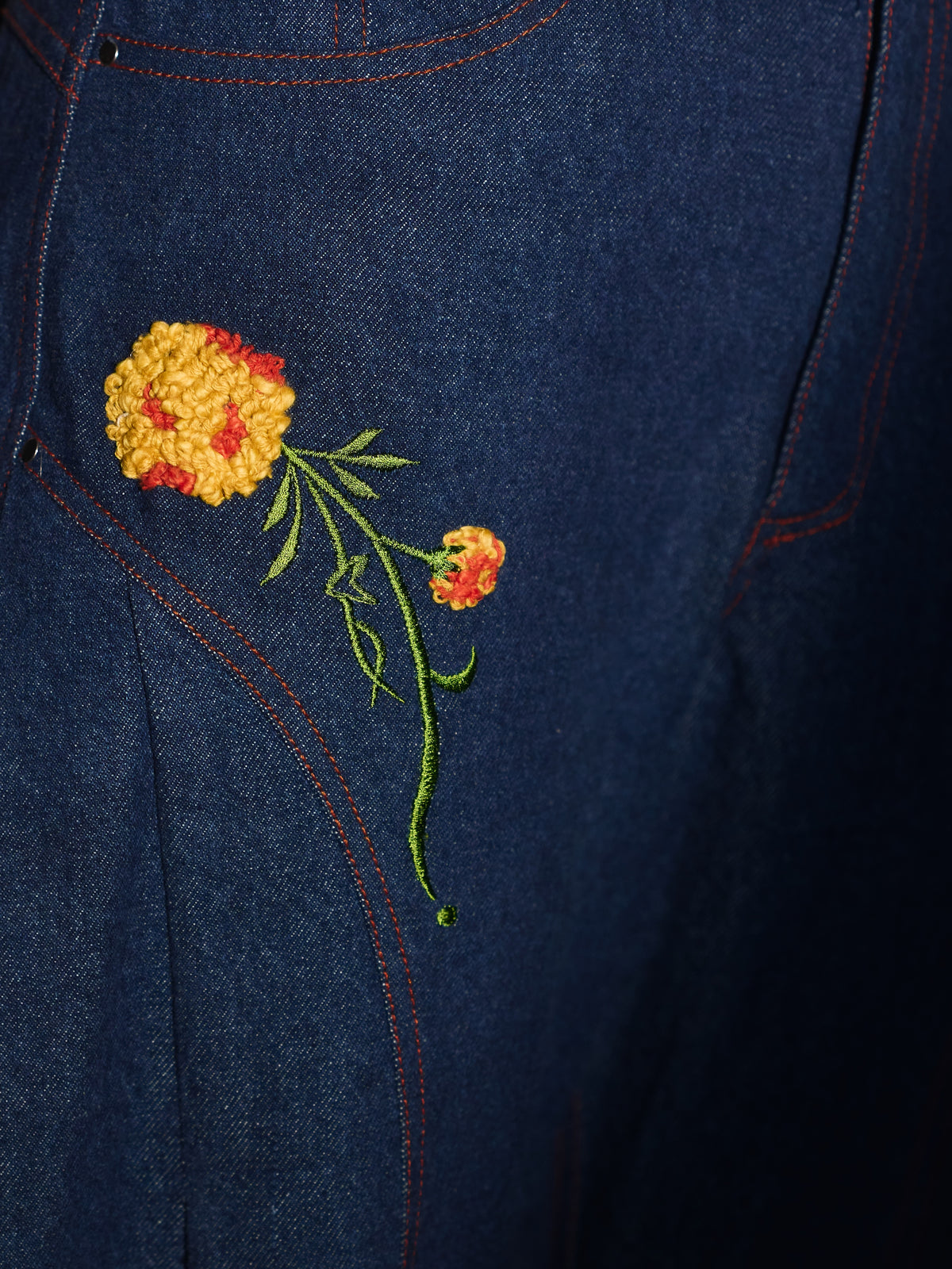 Genda Barrel Pants / Embroidered